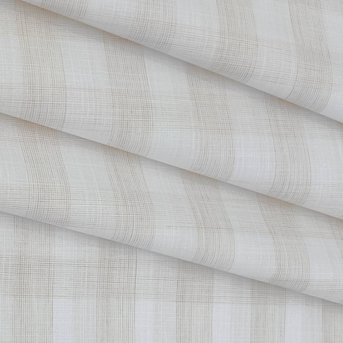 Shirt Fabric Mantire Poly Cotton Broad Check Colour Light Brown